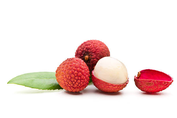 Lychee fruits Lychee fruits on white background lychee stock pictures, royalty-free photos & images