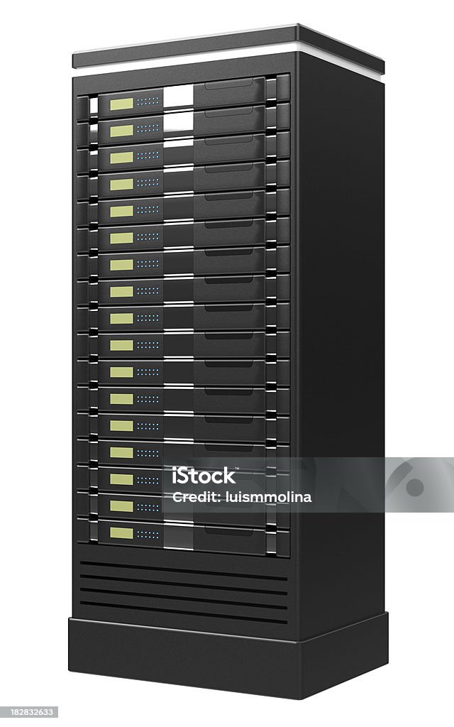 Rack of High Performance Servers High Performance Servers Isolated Blade Server Stock Photo