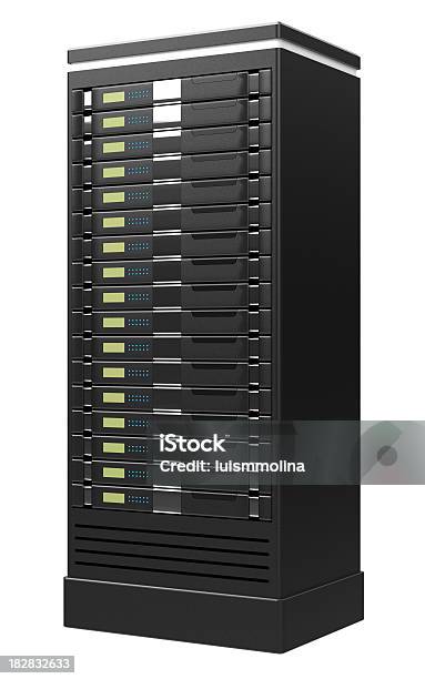 Rack Of High Performance Servers Stock Photo - Download Image Now - Blade Server, Computer, Computer Network