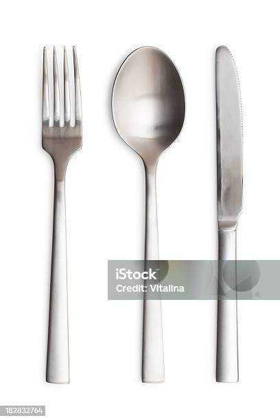 Silverware Setting Stock Photo - Download Image Now - Fork, Spoon, Table Knife
