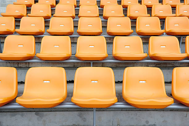 empty seats empty seats in a stadium velodrome stock pictures, royalty-free photos & images