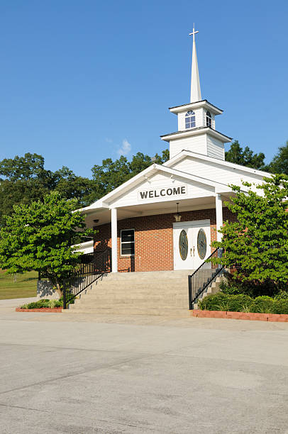 istock Church with welcome sign 182833091