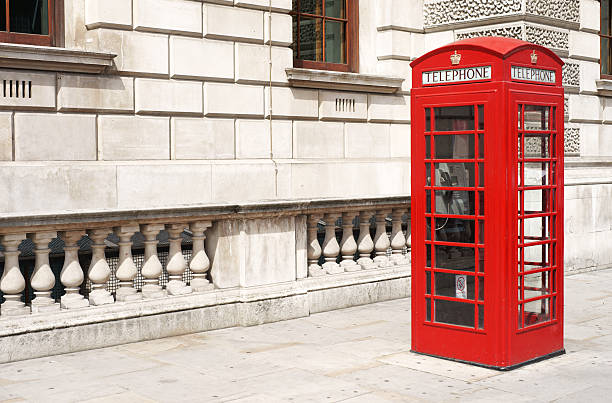 istock Red telephone booth in London 182833251
