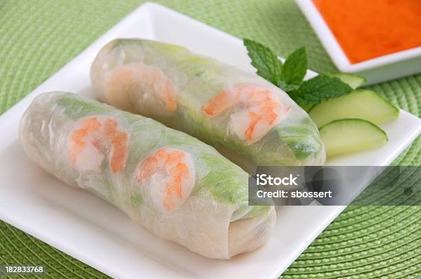 Vietnamese Fresh Spring Rolls Stock Photo - Download Image Now - Spring Roll, Rolled Up, Vietnam