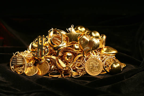 schrott-gold - scrap gold stock-fotos und bilder
