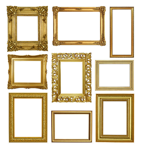 istock Set 1 Of Antique Gold Frames 182834489