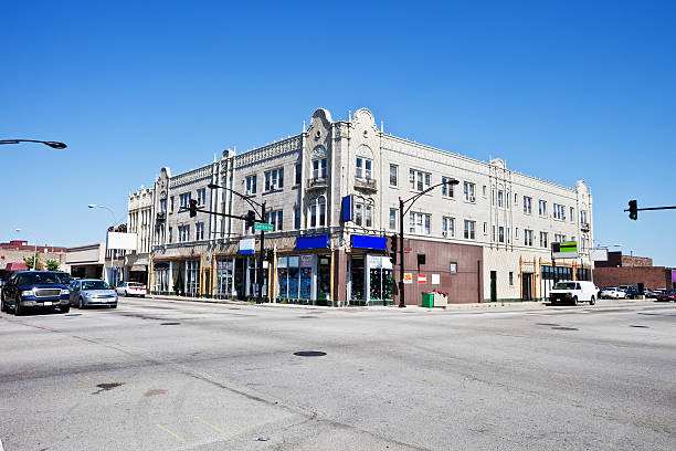 istock Ornate Edwardian Shops in Clearing, Chicago 182835167