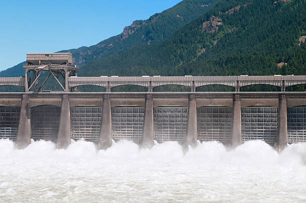 istock Water gushing Through a Dam Spillway 182835336