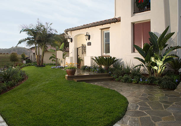 istock Home Exterior House Design Landscaping 182835481