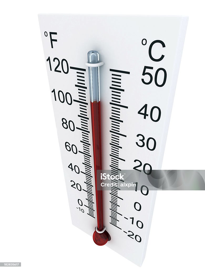 Thermometer Thermometer. Digitally Generated Image isolated on white background Heat - Temperature Stock Photo