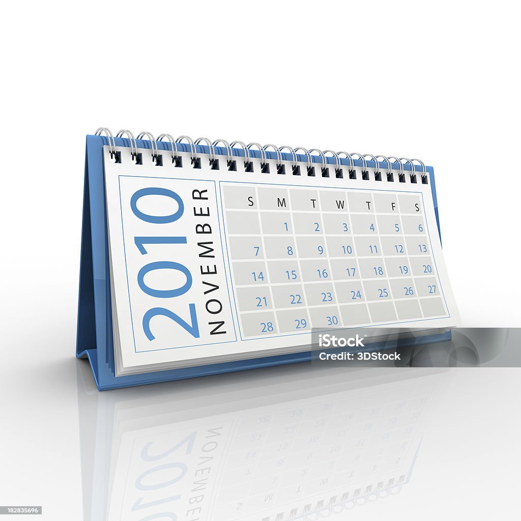 Calendario de noviembre de 2010 - Foto de stock de 2010 libre de derechos