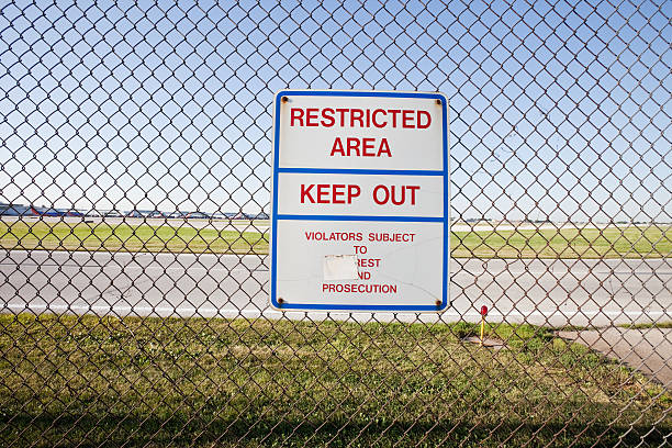 istock Keep Out Sign at Midway Airport, Chicago 182836343