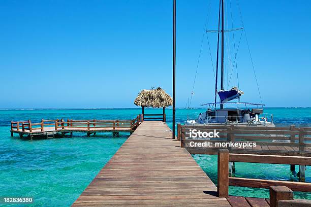 Cais Com Palopa - Fotografias de stock e mais imagens de Ambergris Caye - Ambergris Caye, América Central, Azul