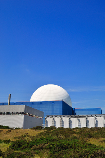 The reactor dome of the nuclear power station at Sizewell in the UK,