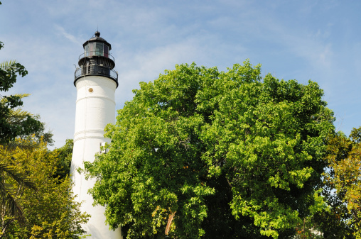 Historic Key West Lighthouse in Key West Florida.
