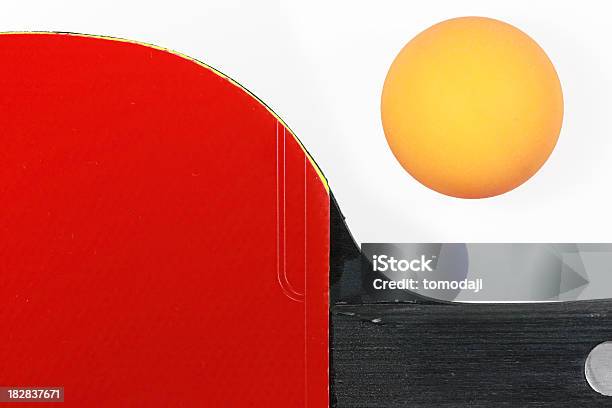 Raquete De Pingpong Bola E - Fotografias de stock e mais imagens de Abstrato - Abstrato, Atirar à Baliza, Atividade