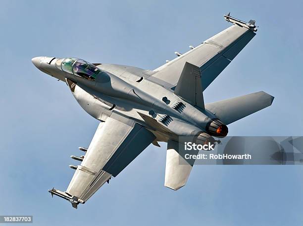 F18 Super Hornet Stock Photo - Download Image Now - Fighter Plane, Air Vehicle, Navy