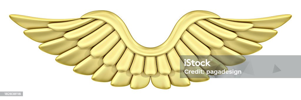 Золотые крылья - Стоковые фото Ангел роялти-фри