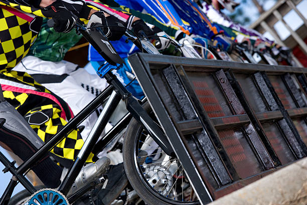 BMX Starting gate BMX bicycle race start.MORE BMX FILES: bmx racing stock pictures, royalty-free photos & images