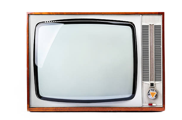 istock Retro Vintage Television isolated on white 182838740