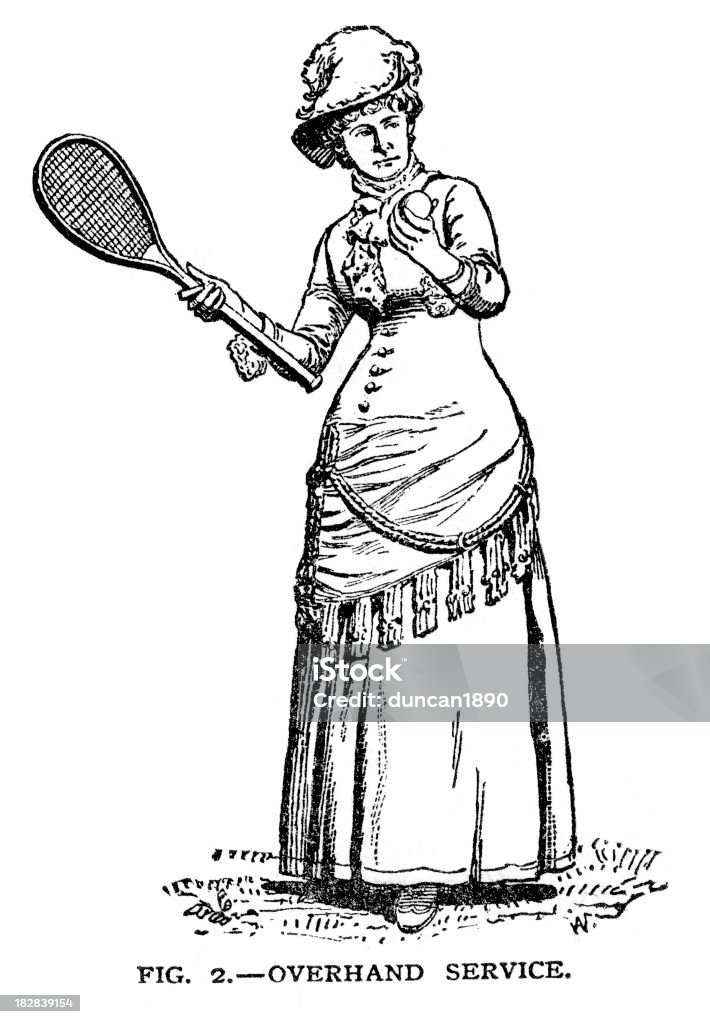 Tênis Vintage - Ilustração de Tênis - Esporte de Raquete royalty-free