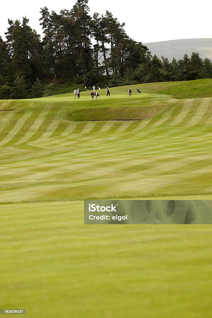 Gleneagles Kings Golf Course with people on putting green "Famous sport venue, Perthshire, Scotland, Britain." Golf Course Stock Photo