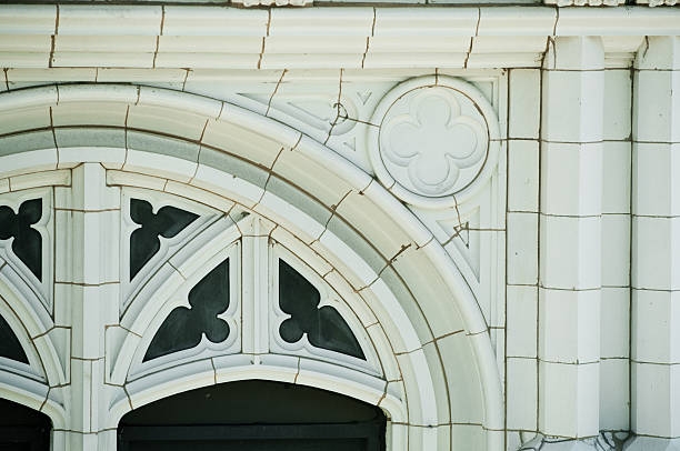istock White Tiled Gothic Window detail 182839390