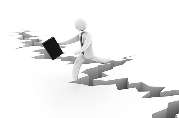 Crack - Businessman with portfolio