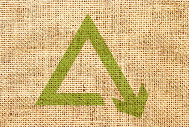 緑の矢印を hessian 資料 - backgrounds textured effect burlap textile点のイラスト素材／クリップアート素材／マンガ素材／アイコン素材