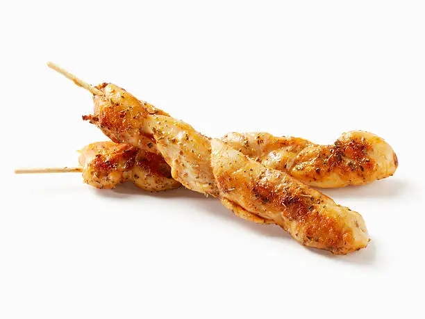 Chicken Souvlaki Skewers -Photographed on a Canon EOS-1 Mark 3