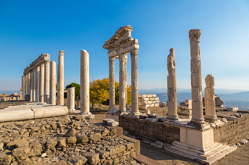 Ruins of the Celsus Library in the ancient Greek city of Ephesus, Selcuk, Izmir Province, Turkey