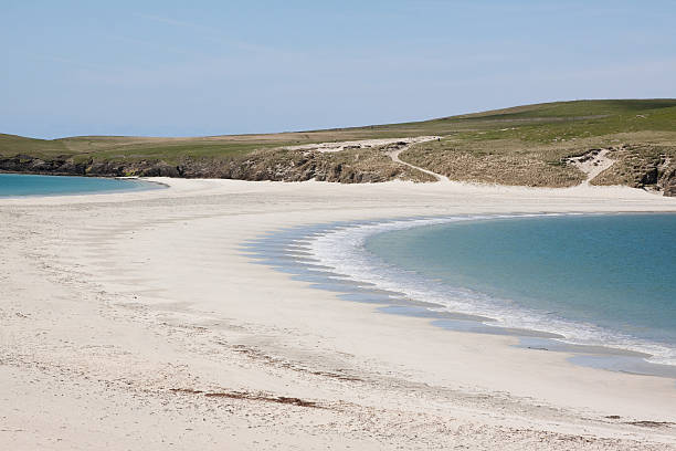 셰틀랜드제도 플라주 - shetland islands north sea beach sea 뉴스 사진 이미지