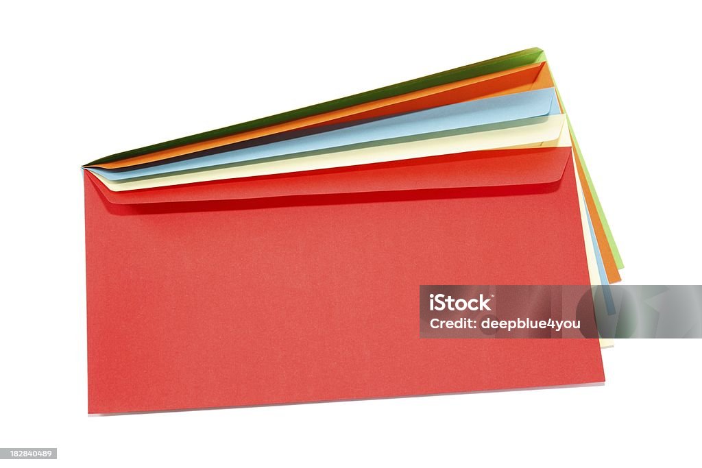 Sobres en varios colores en display - Foto de stock de Abrir en abanico libre de derechos