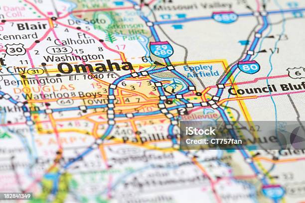 Omaha Nebraska - Fotografias de stock e mais imagens de Omaha - Omaha, Nebrasca, Mapa