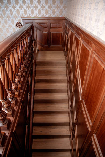 istock Classic wooden staircase 1828414540