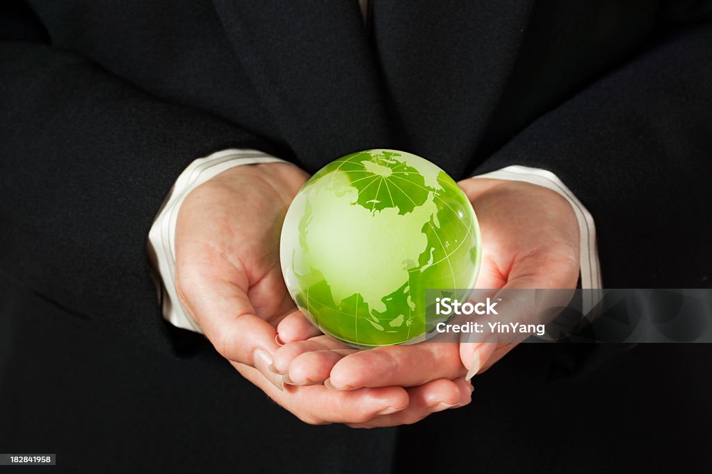 Corporate Business Hände Holding umweltfreundliche World Globe, Asien - Lizenzfrei Globus Stock-Foto