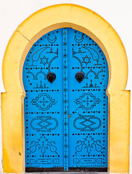 Old styled lock on door