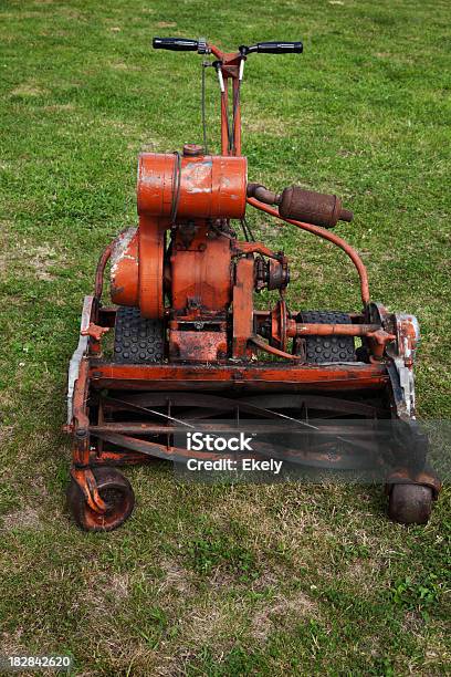 Vintage Lawn Mower Stock Photo - Download Image Now - Cutting, Cylinder Mower, Electric Motor