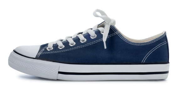 This is a photo of classic blue sneaker isolated on a white background.Click on the links below to view lightboxes.
