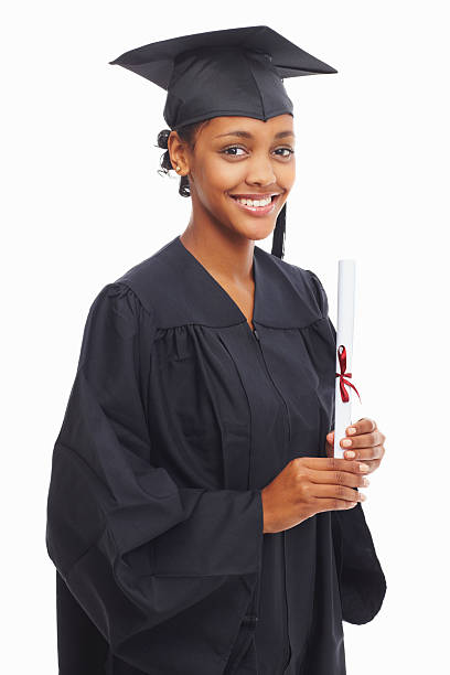 istock Smiling African American student holding a graduation certificate 182842966