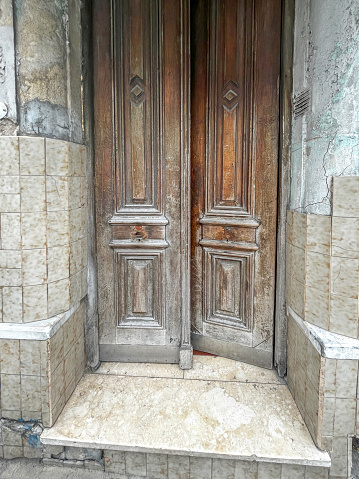 Very old large wooden doors