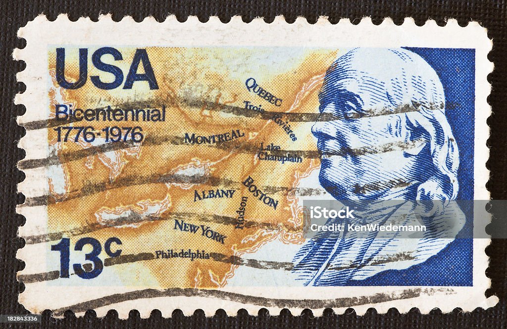 米国バイセンテニアル Stamp - 1976年のロイヤリティフリーストックフォト