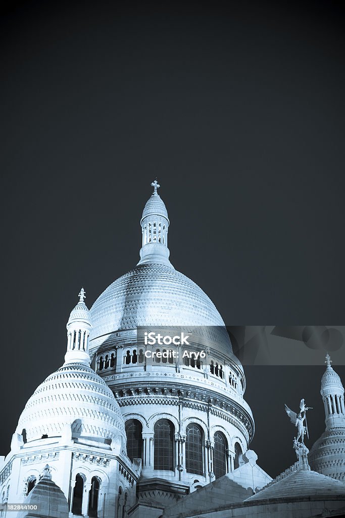 Cianotipo dettagli del Sacro Cuore (Parigi, Francia - Foto stock royalty-free di Adulazione