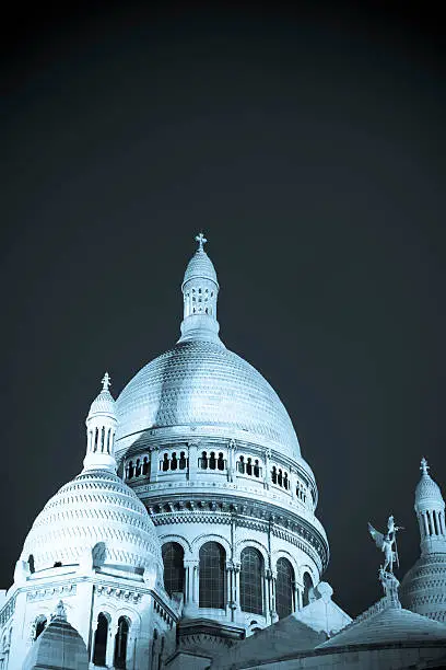 Photo of Cyanotype Details of Sacre Coeur (Paris, France)
