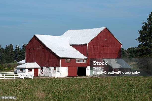 Red And White Wood Barn Stock Photo - Download Image Now - Agricultural Building, Agriculture, Architecture