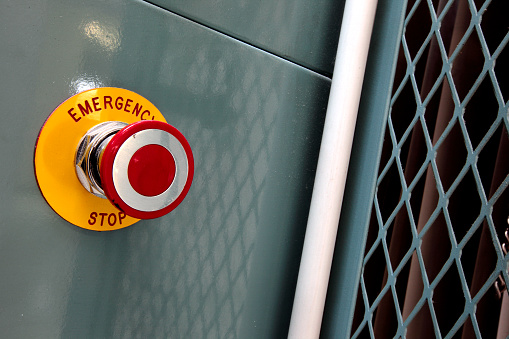 Panic button in a printing plant. Other images in: