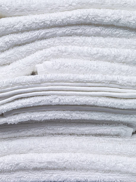 Clean towels stock photo