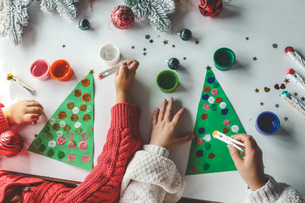 istock Idea for Christmas creativity with children 1828466363
