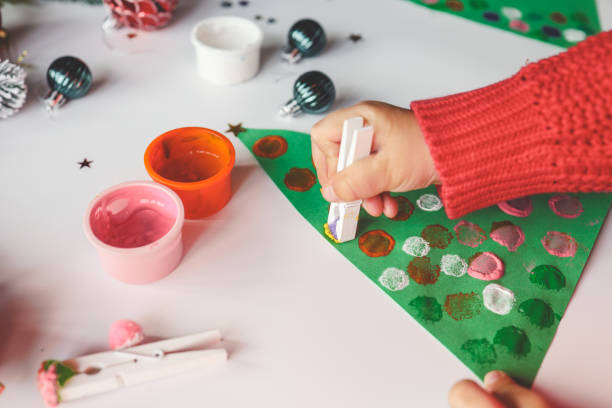 istock Idea for Christmas creativity with children 1828466366