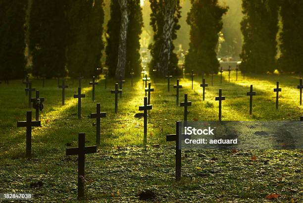 Cemetry Bei Sonnenaufgang Stockfoto und mehr Bilder von Baum - Baum, Begräbnisstätte, Beten